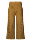 Liu •jo Liu Jo Cropped High-waisted Trousers With Perforated Embroidery