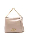Liu •jo Liu Jo Beige Shoulder Bag With Chain Strap In Brown