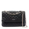 Liu •jo Quilted Rectangular Chain Strap Shoulder Bag In Black