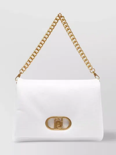 Liu •jo Crossbody Bag With Adjustable Strap And Removable Chain In White
