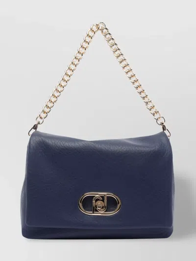Liu •jo Crossbody Bag With Adjustable Strap And Textured Finish In Blue
