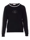 Liu •jo Crystal-embellished Crew-neck Sweatshirt In Black