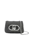 Liu •jo Crystal-embellished Cross Body Bag In Black