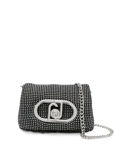 Liu •jo Crystal-embellished Cross Body Bag In Black