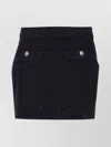 Liu •jo Embellished-crystal Pocket Mini Skirt In Black