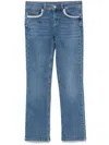 Liu •jo Crystal-embellished Jeans In Blue