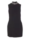 Liu •jo Crystal-embellished Mini Dress In Black