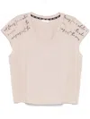 Liu •jo Crystal-embellished Printed T-shirt In Neutrals