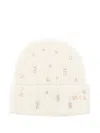Liu •jo Crystal-embellished Ribbed Beanie In Neutral