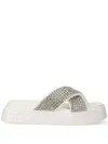 Liu •jo Crystal-embellished Slides In 银色