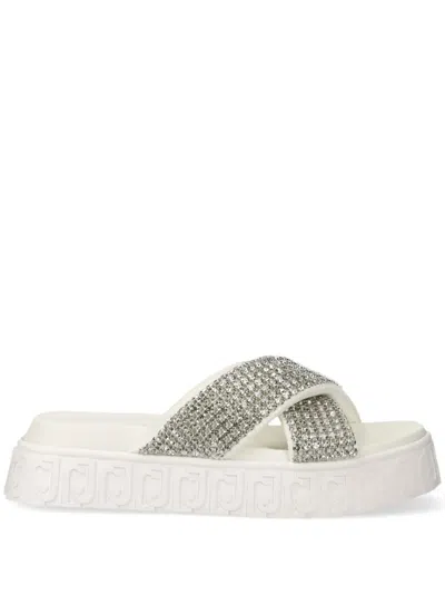 Liu •jo Crystal-embellished Slides In 银色