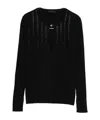 Liu •jo Crystal Embellished Sweater In Black