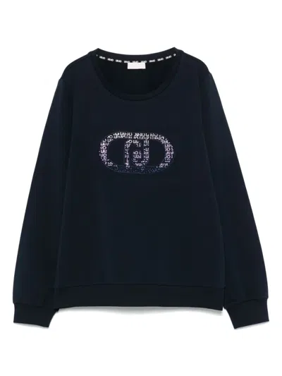 LIU •JO CRYSTAL-EMBELLISHED SWEATSHIRT