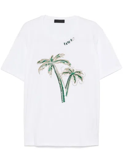 Liu •jo Crystal-embellished T-shirt In White