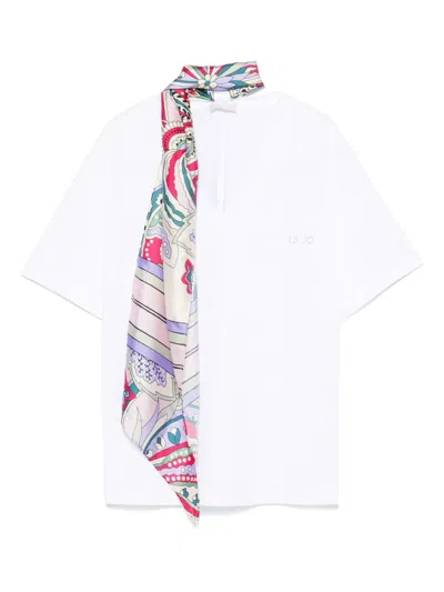 Liu •jo Crystal-embellished T-shirt In White