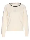 Liu •jo Crystal-embellishment Sweater In Neutral
