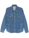 Liu •jo Liu Jo Classic Denim Jacket With Vintage Faded Finish In 蓝色