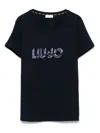 Liu •jo Crystal-logo T-shirt