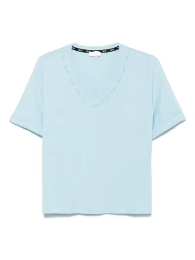 Liu •jo Crystal-logo T-shirt