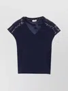 Liu •jo Crystal V-neck Graphic Print T-shirt