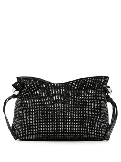 Liu •jo Crystal-embellished Clutch Bag In Black