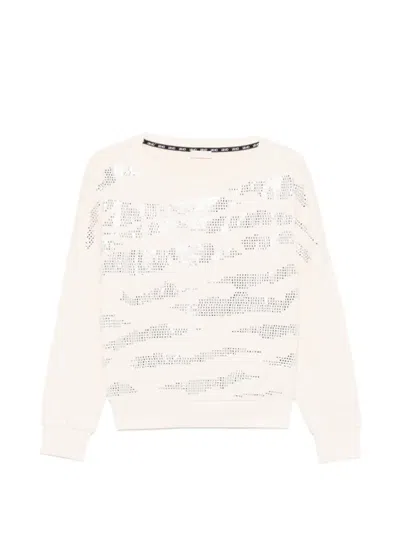 Liu •jo Crystal-embellished Sweatshirt In White