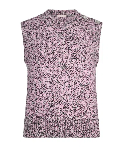 Liu •jo Crystal-embellished Vest In Pink