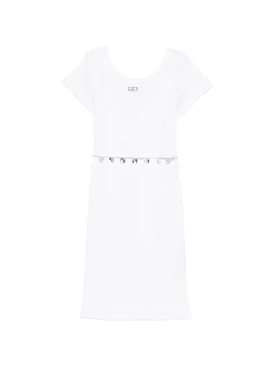 Liu •jo Kids' Crystal-embellishment Dress In White