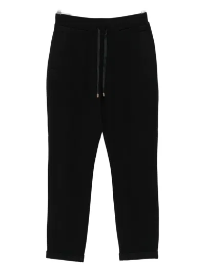Liu •jo Cuffed Drawstring Trousers In Black