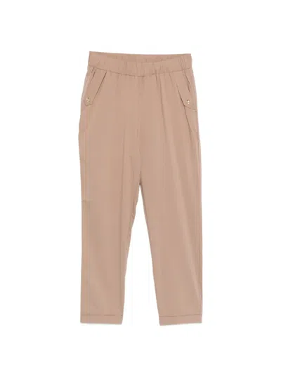 Liu •jo Cuffed Trousers In Neutral