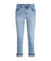 Liu •jo Liu Jo Long Blue Jeans With Rolled-up Cuffs In Blue