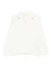 Liu •jo Cut-out Detail Knitted Sweater In White