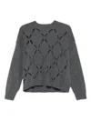 Liu •jo Cut-out Detailed Sweater In Gray