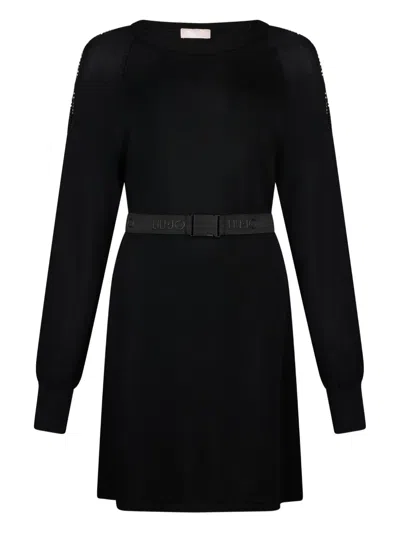 Liu •jo Cut-out Mini Dress In Black