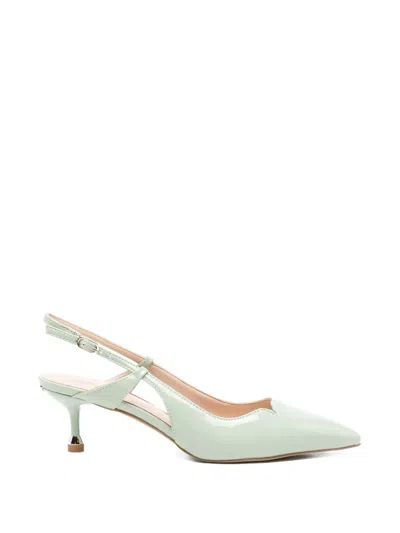 Liu •jo Cut-out Slingback Pumps In Green