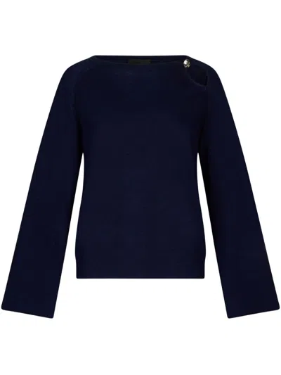 Liu •jo Blue Wool And Cashmere Jumper
