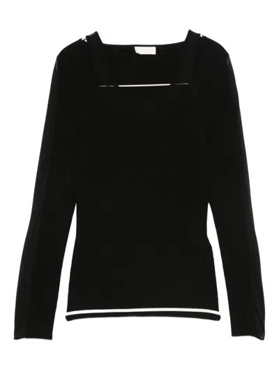 Liu •jo Cut-out Top In Black