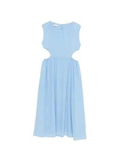 Liu •jo Cut-out Dress In Blue