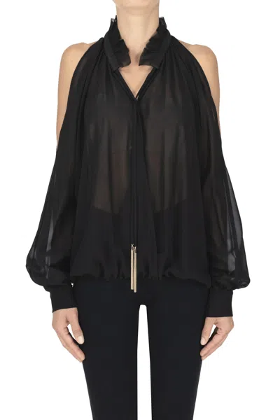 Liu •jo Cut-out Shoulders Blouse In Black