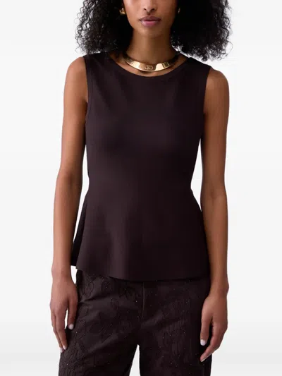 Liu •jo Cut-out Top In Burgundy