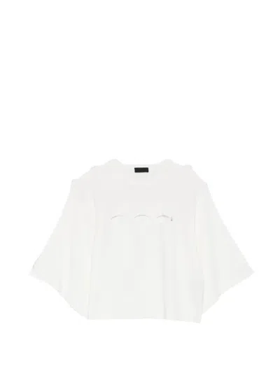 Liu •jo Cutout T-shirt In White