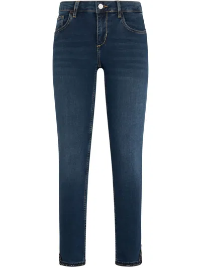 Liu •jo Dark Blue Skinny Jeans With Slit
