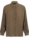Liu •jo Liu Jo Green Shirt With Classic Collar In Green