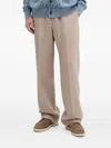 Liu •jo Dart-detail Linen Trousers In Neutral