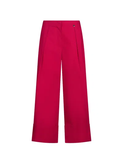 Liu •jo Dart Flared Trousers In Red