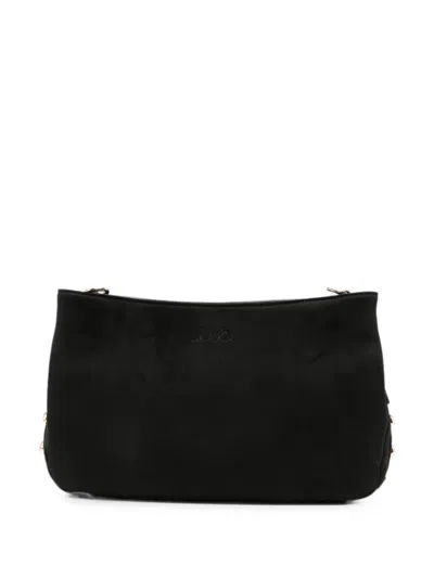 Liu •jo Debossed-logo Clutch Bag In Black