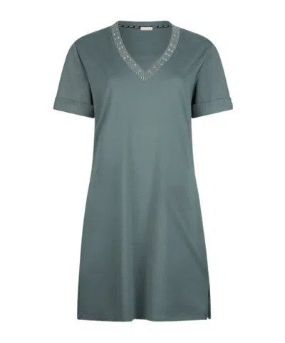 Liu •jo Liu Jo Decorative Eyelets Short Dress In Green