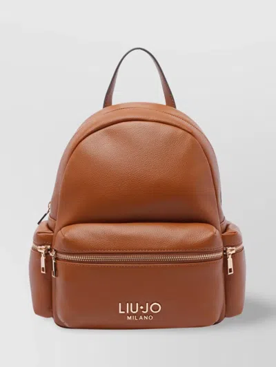 Liu •jo Deer Backpack With Adjustable Shoulder Straps In Brown