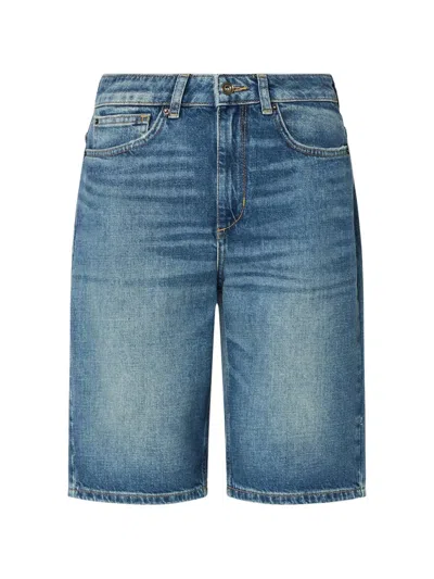 Liu •jo Denim Bermuda Shorts In Blue
