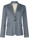 Liu •jo Denim Blazer In Blau